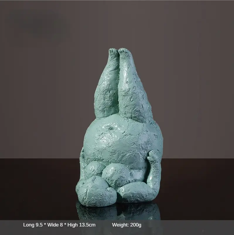 Whimsical Curvy Resin Yoga Statue For Home Decor