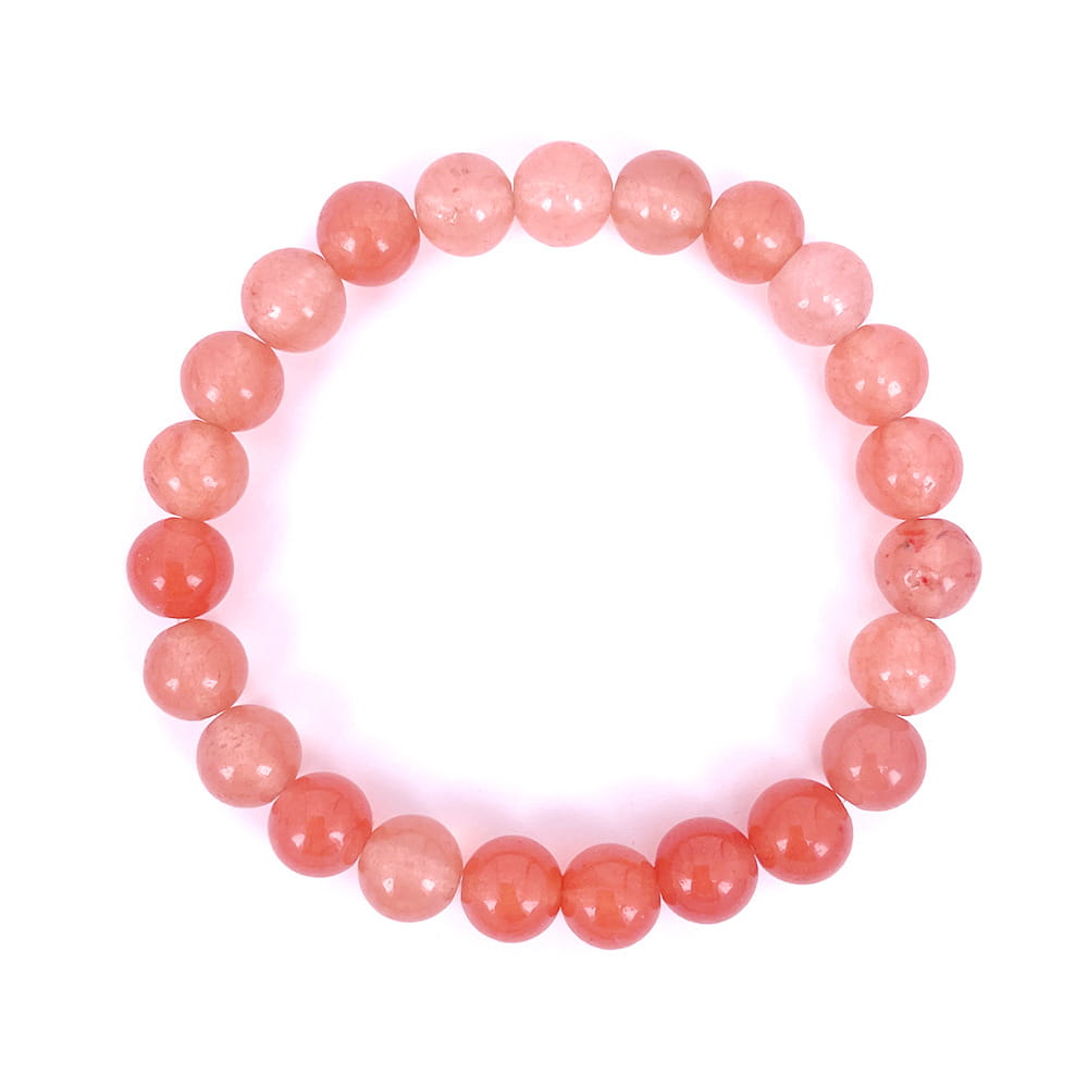 ORANGE STONE BEADED YOGA BRACELET FOR SPIRITUAL ENERGY