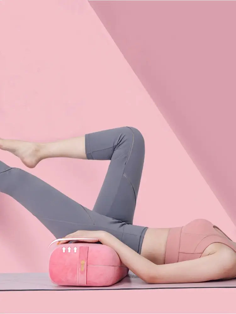 LUXURIOUS YOGA BOLSTER PILLOW WITH ECO-SUEDE COVER