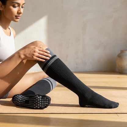 Calf Length Grip Socks For Pilates And Everyday Flow