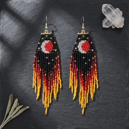 Celestial Charms Boho Tassel Earrings