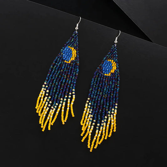 Celestial Charms Boho Tassel Earrings
