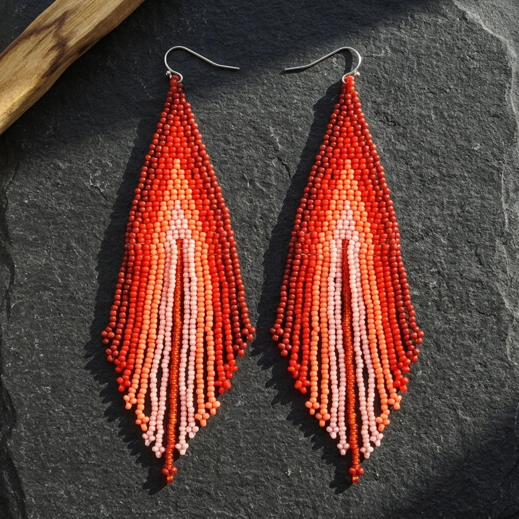 Celestial Charms Boho Tassel Earrings