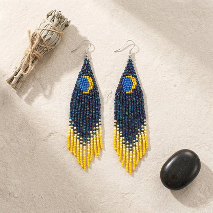 Celestial Charms Boho Tassel Earrings