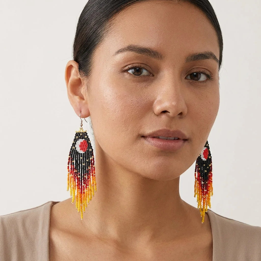 Celestial Charms Boho Tassel Earrings