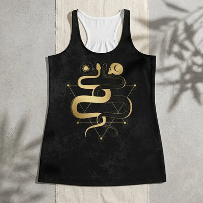 Celestial Snake Lovers Womens Racerback Tank
