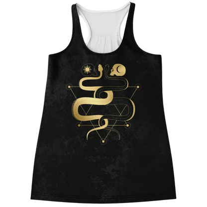 Celestial Snake Lovers Womens Racerback Tank - XS