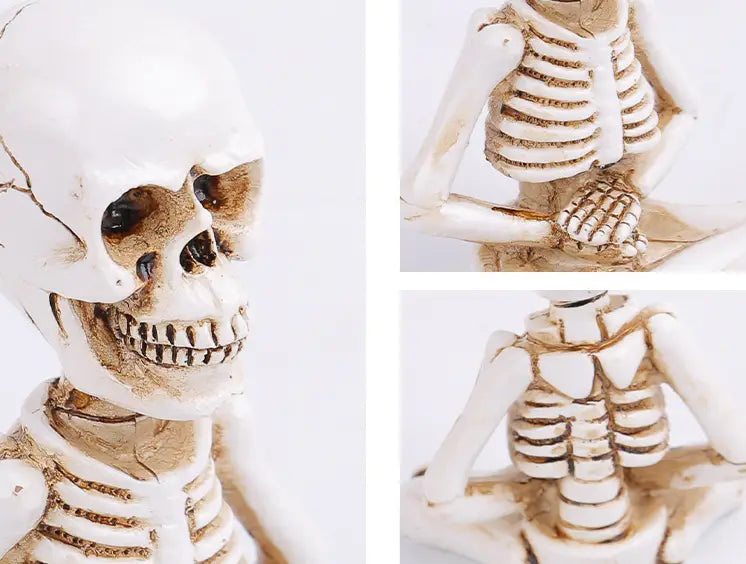 MEDITATION SKULL YOGA STATUES FOR HALLOWEEN DECOR