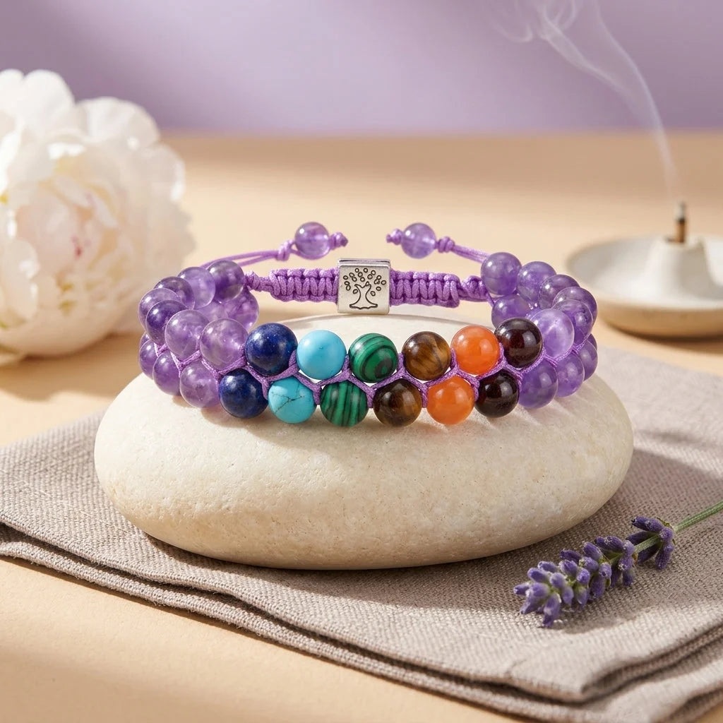 Chakra Balancing Bracelet With Healing Stones