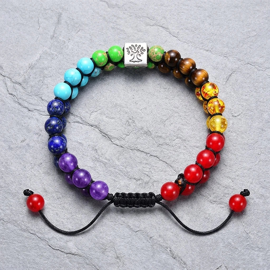Chakra Balancing Bracelet With Healing Stones