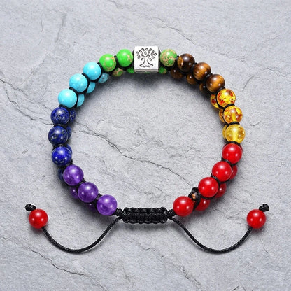 Chakra Balancing Bracelet With Healing Stones