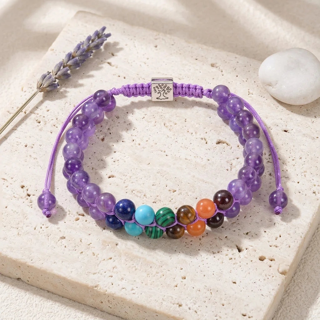 Chakra Balancing Bracelet With Healing Stones