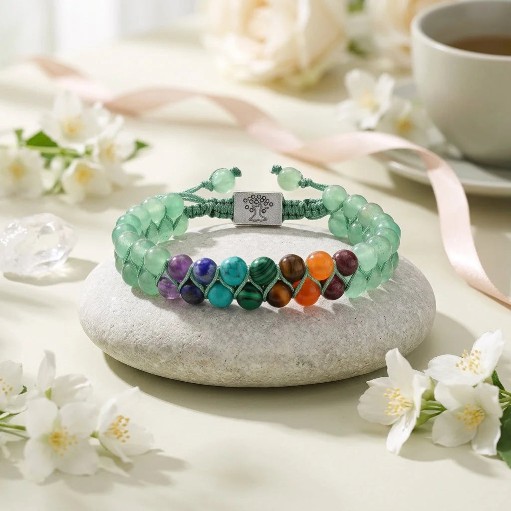 Chakra Balancing Bracelet With Healing Stones