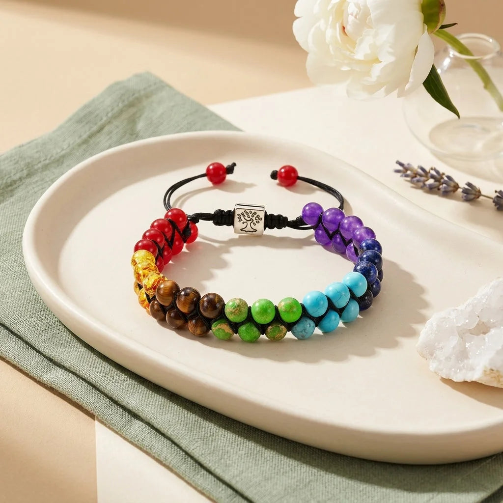 Chakra Balancing Bracelet With Healing Stones