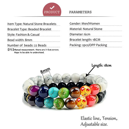Chakra Bracelet With Natural Stone Beads