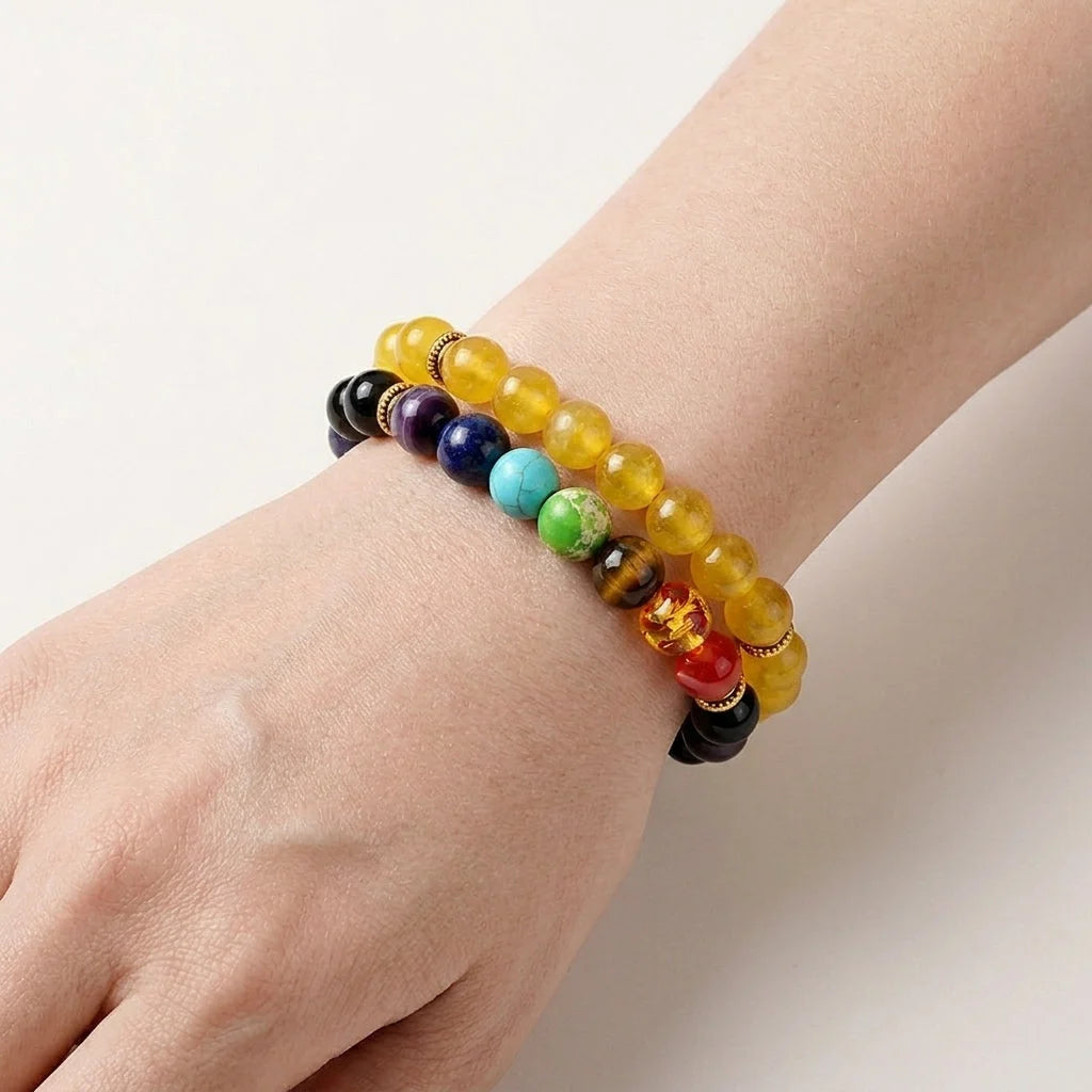 Chakra Bracelet With Natural Stone Beads