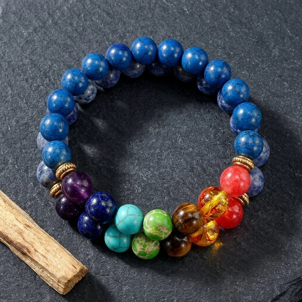 Chakra Bracelet With Natural Stone Beads