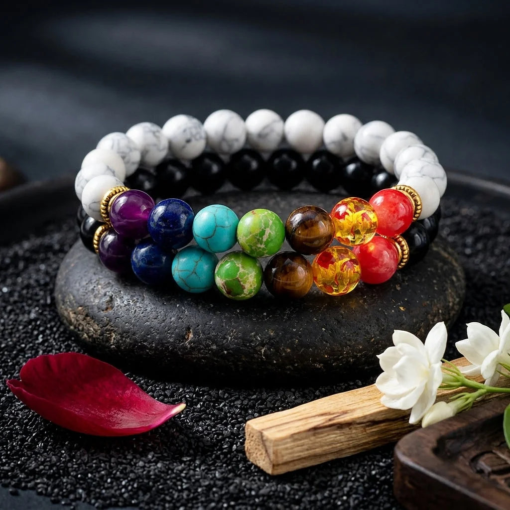 Chakra Bracelet With Natural Stone Beads