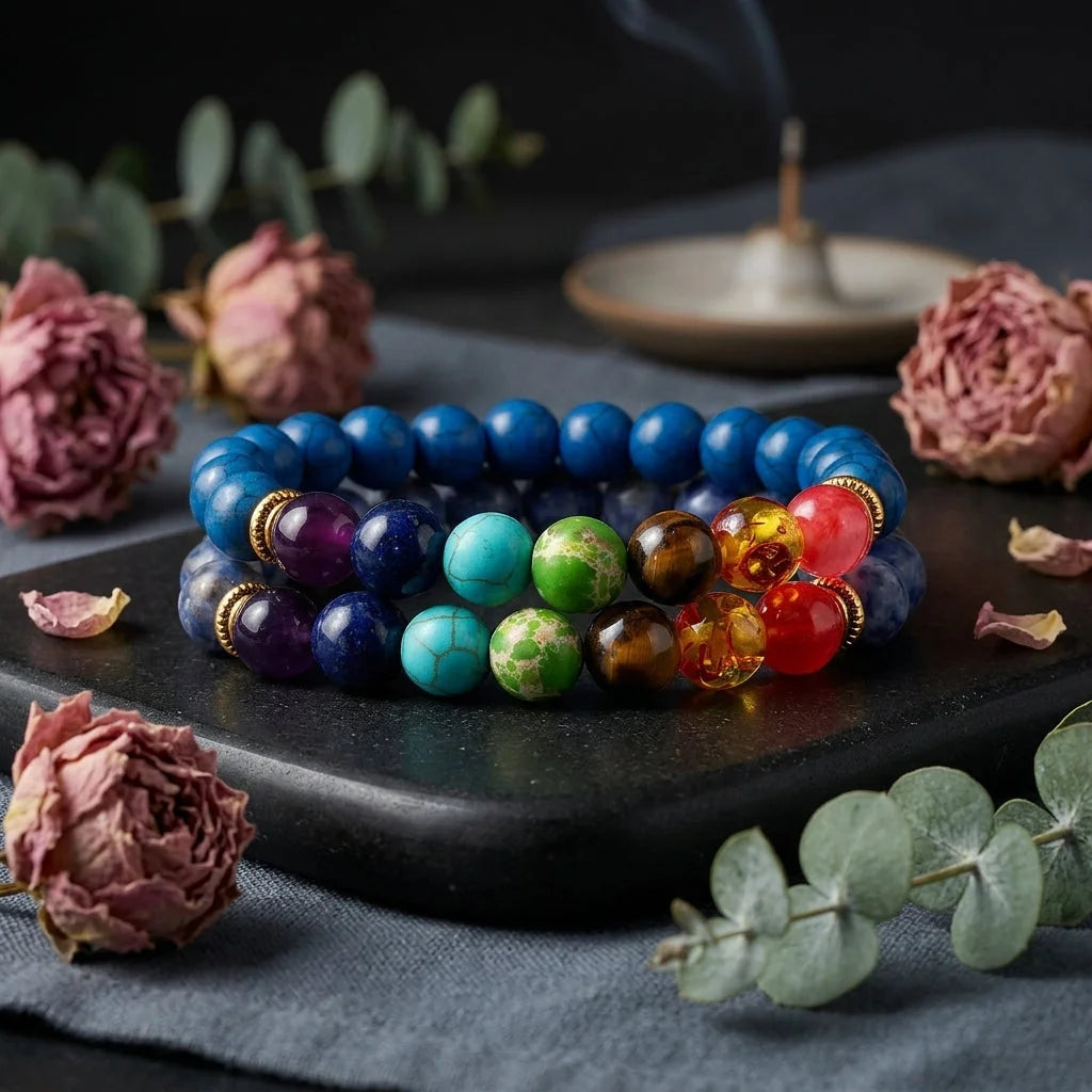 Chakra Bracelet With Natural Stone Beads
