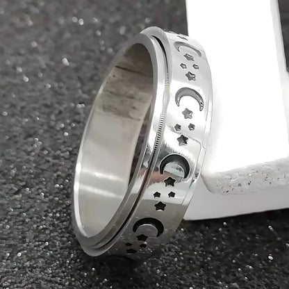 Classic Boho Fidget Ring With Spinner Design