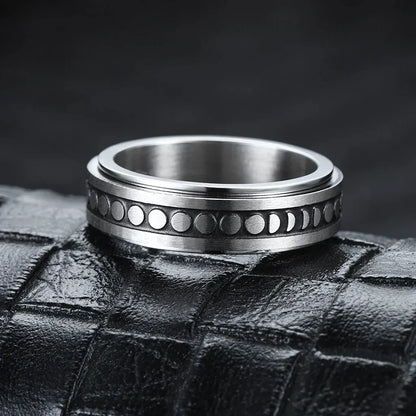 Classic Boho Fidget Ring With Spinner Design