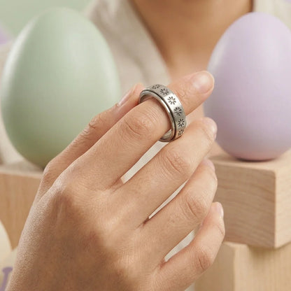 Classic Boho Fidget Ring With Spinner Design