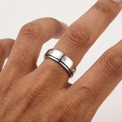 Classic Boho Fidget Ring With Spinner Design