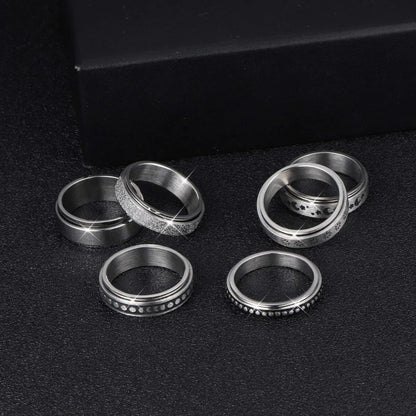 Classic Boho Fidget Ring With Spinner Design