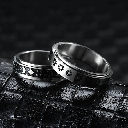 Classic Boho Fidget Ring With Spinner Design