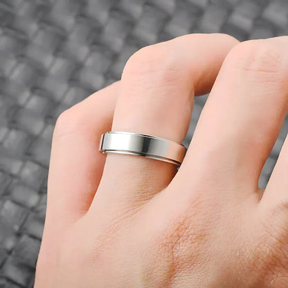 Classic Boho Fidget Ring With Spinner Design