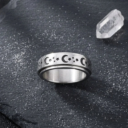Classic Boho Fidget Ring With Spinner Design