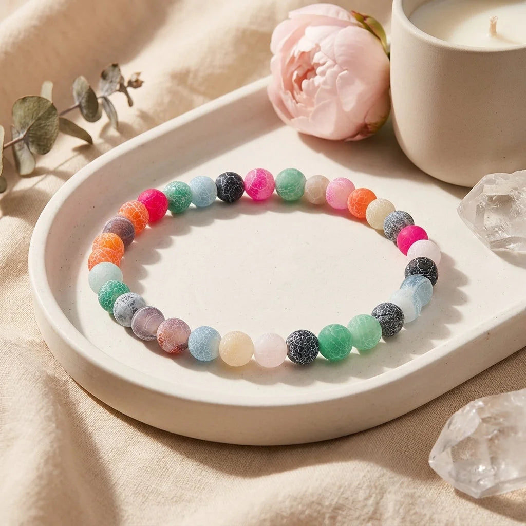 Colorful Drop Shape Beaded Braclets For Wellness Style