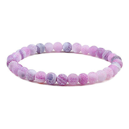 Colorful Drop Shape Beaded Braclets For Wellness Style - Purple