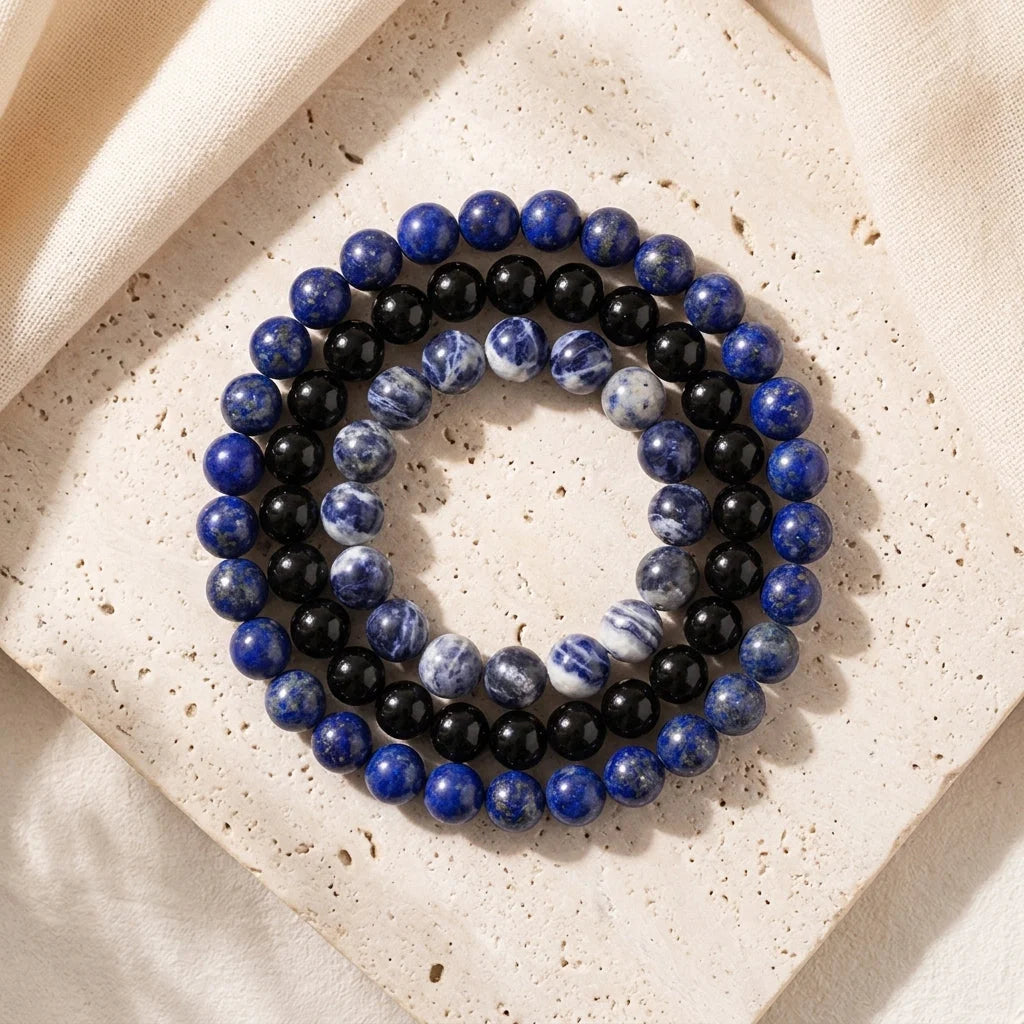 Colorful Glass Bead Bracelets For Women Set