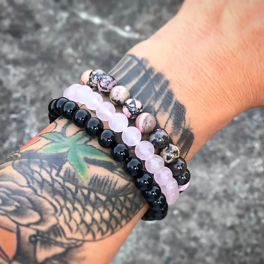 Colorful Glass Bead Bracelets For Women Set