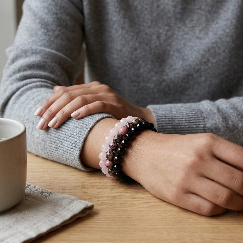 Colorful Glass Bead Bracelets For Women Set