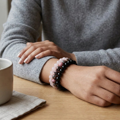 Colorful Glass Bead Bracelets For Women Set