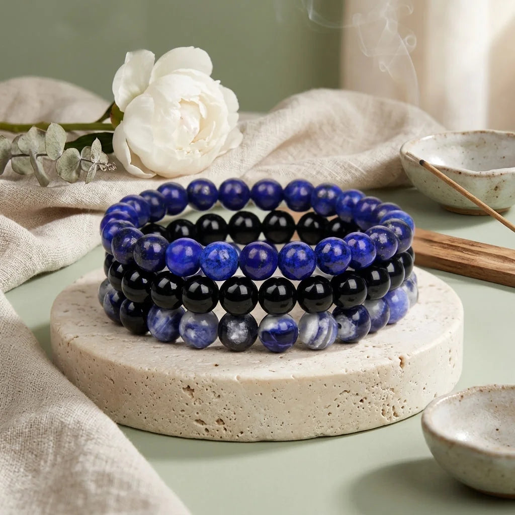 Colorful Glass Bead Bracelets For Women Set