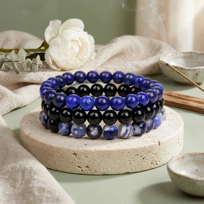Colorful Glass Bead Bracelets For Women Set