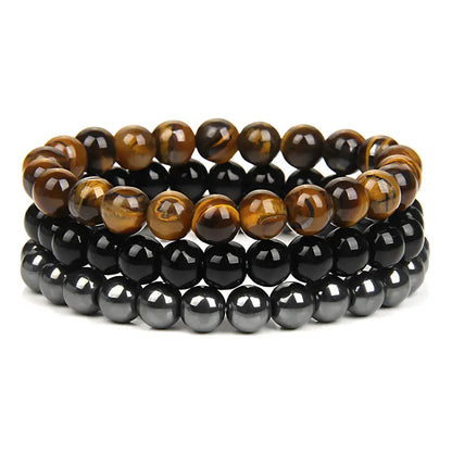 Colorful Glass Bead Bracelets For Women Set - B