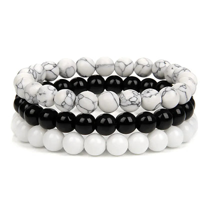 Colorful Glass Bead Bracelets For Women Set - E