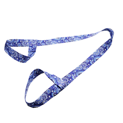 Colorful Hamstring Stretching Strap For Flexibility - Blue Flower