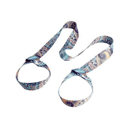 Colorful Hamstring Stretching Strap For Flexibility - Green Mandala