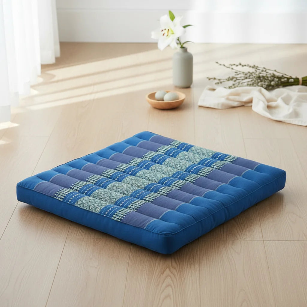 Colorful Zabuton Floor Cushion For Mindful Comfort - Fuchsia Floral