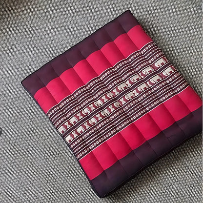 Colorful Zabuton Floor Cushion For Mindful Comfort - Fuchsia Floral