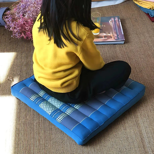 Colorful Zabuton Floor Cushion For Mindful Comfort - Fuchsia Floral