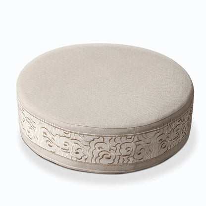 Comfort Blend Pouf Floor Pillows For Everyday Ease - Round Beige / 40x40cm