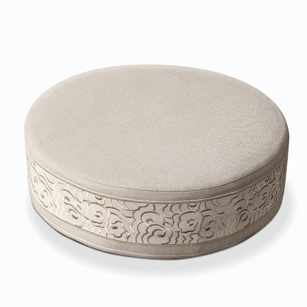 Comfort Blend Pouf Floor Pillows For Everyday Ease - Round Beige / 40x40cm