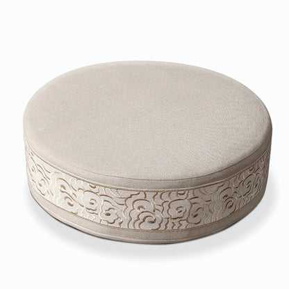 Comfort Blend Pouf Floor Pillows For Everyday Ease - Round Beige / 40x40cm