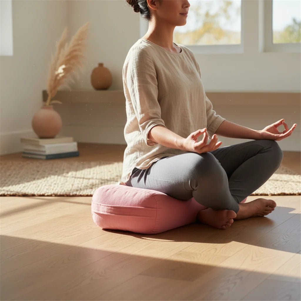 Comfort Fit Yoga Pillow Bolster For Restorative Support